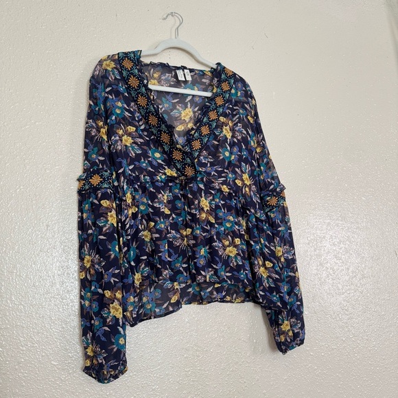 Meadow Rue Anthropologie Strasser Floral Blouse - Picture 7 of 7